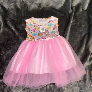 Pink Rainbow Kids Dress